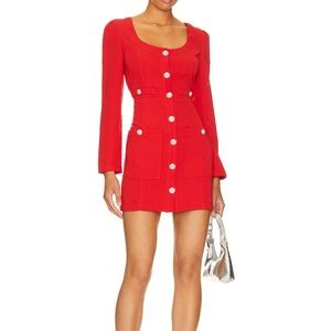 Line & Dot Phillipa Mini Dress - Scarlett